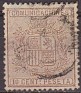 Spain 1874 Coat Of Arms 10 CTS Brown Edifil 153. España 1874 153. Uploaded by susofe